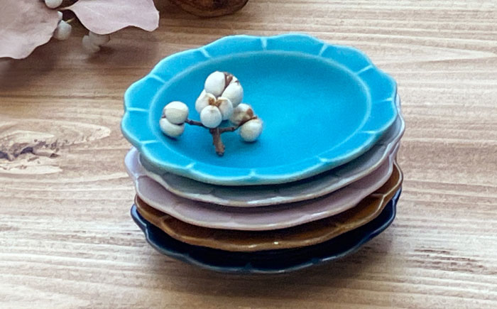 【瀬戸焼】 hana kosara 5色セット 【株式会社まるたか水野コーポレーション】 / 食器 小皿 プレート / 瀬戸市 [BBBF024]