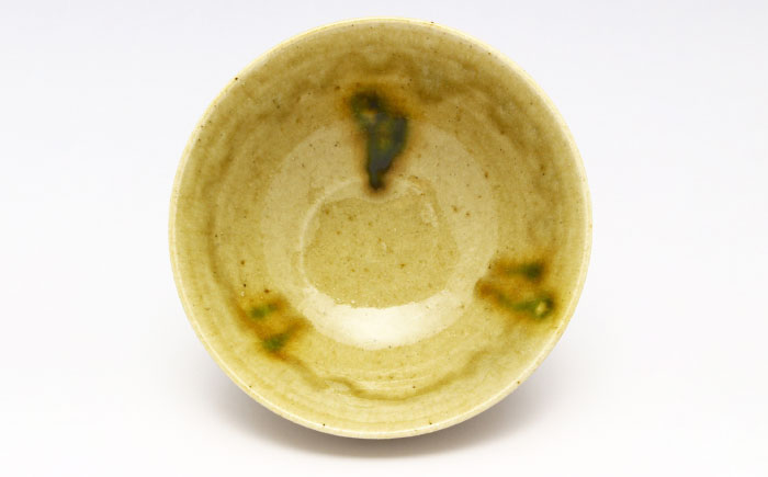 【瀬戸焼】黄瀬戸面取飯碗 【山長陶苑】 / 碗 茶碗 ご飯茶碗 食器 和食器 / 瀬戸市 [BBBH041]