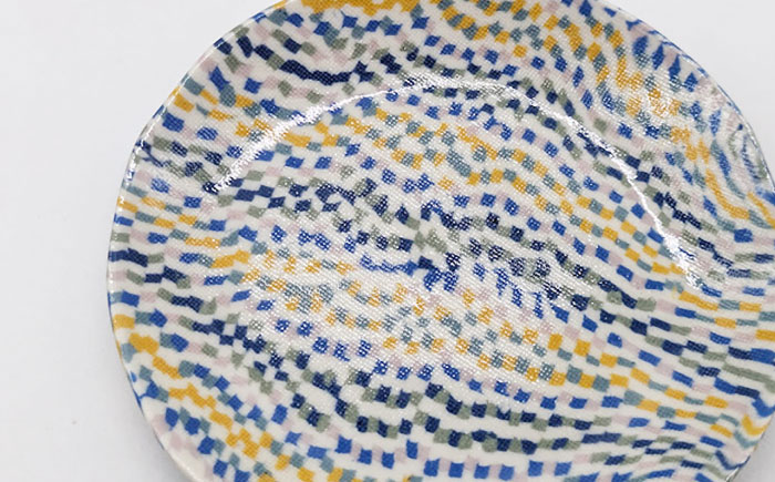 【瀬戸焼】練込豆皿 6枚揃 【山長陶苑】 / 豆皿 小皿 皿 食器 和食器 / 瀬戸市 [BBBH058]