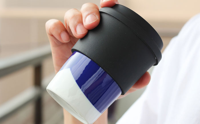【瀬戸焼】 Lid-cup　モダンシリーズ　山 【双寿園】/カップ コップ 食器 /瀬戸市 [BBBI018] 山