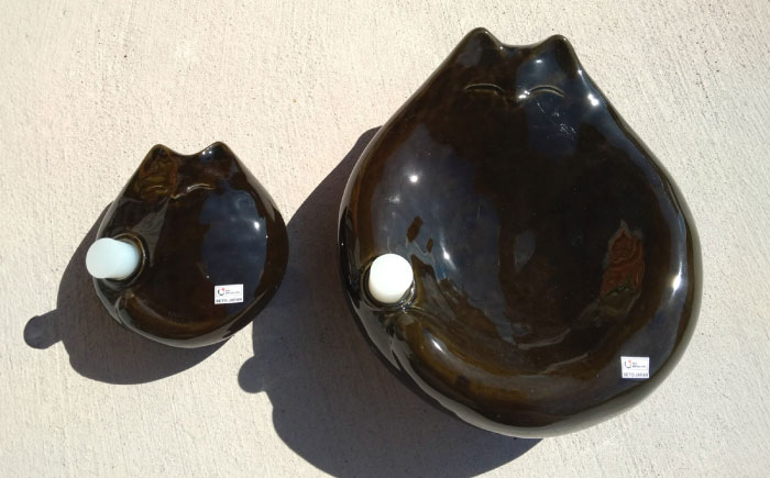 【瀬戸焼】 ねこはち 親子湯たんぽ 黒 1セット / 瀬戸市 / 【合資会社白峰園製陶所】 / 湯たんぽ 健康グッズ 陶器 [BBBR001] 黒