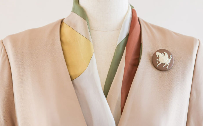 ペガサス ブローチ&ペンダントトップ　ブラウン / ペンダント ネックレス ブローチ アクセサリー ギフト 贈り物 / 瀬戸市 / 陶華 [BBCD017]