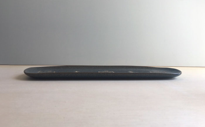 【瀬戸焼】 HANAtoHA さんま皿 2枚 (青) 【カネ三商店】 / 食器 皿 長皿 プレート ギフト / 瀬戸市 [BBDD032]