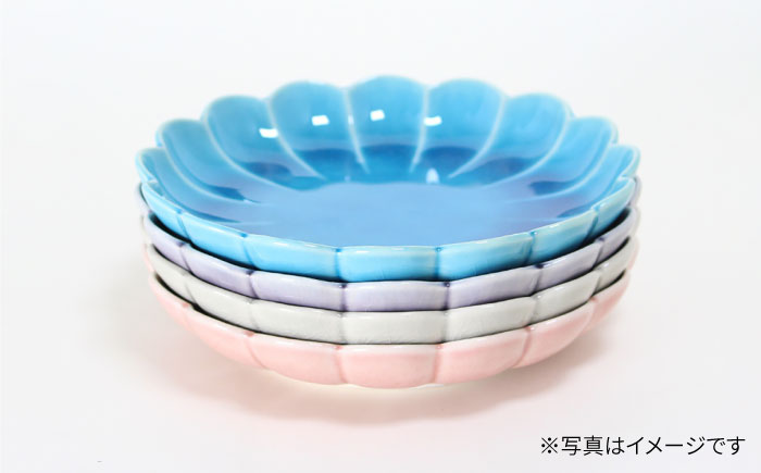 【瀬戸焼】削ぎ菊型取皿 貫入グレー 2枚セット 【ヤマハツクリタ株式会社】 / 食器 和食器 丸皿 / 瀬戸市 [BBDV009] グレー