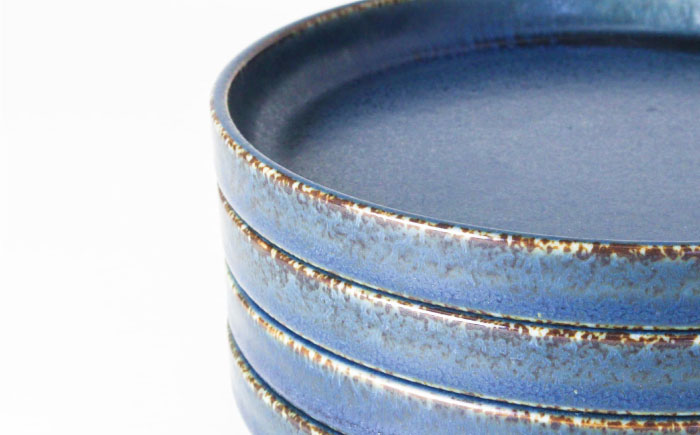 【瀬戸焼】切立丸プレート(16cm) いらぼブルー 2枚セット【ヤマハツクリタ株式会社】 / 食器 和食器 丸皿 / 瀬戸市 [BBDV028] いらぼブルー