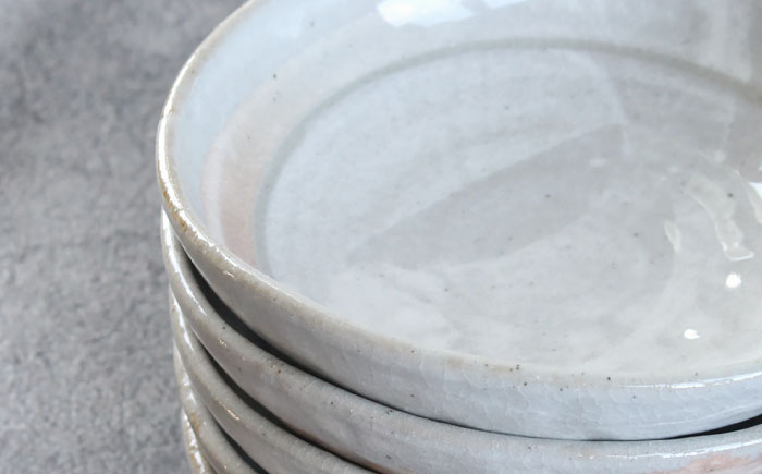 【瀬戸焼】 「舞陶館」　粉引 平鉢５個セット【松本陶器株式会社】 / 皿 食器 器 / 瀬戸市 [BBDX004]