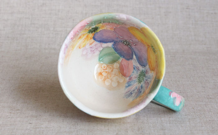 【瀬戸焼】「工房 ゆずりは」 彩優花 マグカップ 1個 【松本陶器株式会社】 / マグ 食器 コーヒーカップ ティーカップ / 瀬戸市 [BBDX015]