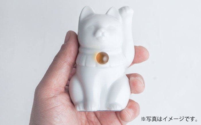 【瀬戸焼】＜招き猫＞Jeramic 2体セット ガーネット1月 【m.m.d.】 / インテリア ネコ 風水 誕生石 [BBAC003]