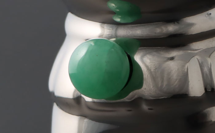 【瀬戸焼】＜招き猫＞Jeramic 2体セット ゴールド&プラチナ アベンチュリン5月 【m.m.d.】 / インテリア ネコ 風水 誕生石 [BBAC004]