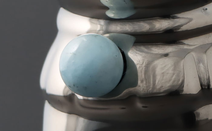 【瀬戸焼】＜招き猫＞Jeramic 2体セット ゴールド&プラチナ ミルキーアクアマリン 3月 【m.m.d.】 / インテリア ネコ 風水 誕生石 [BBAC008]