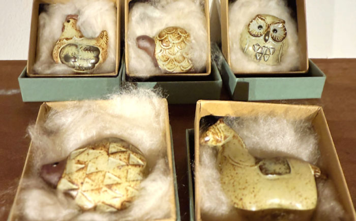 【瀬戸焼】動物ブローチ　5種セット（AC94-98）【かしわ窯】　/　瀬戸焼 ギフト ブローチ / 瀬戸市 [BBAJ023]