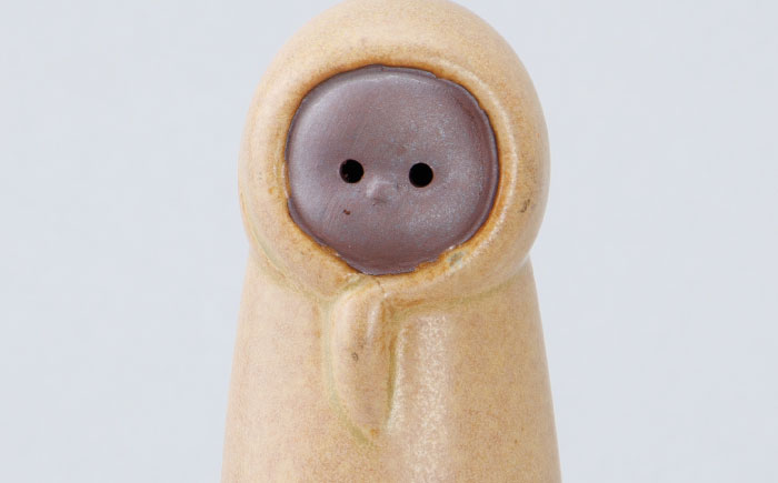 【瀬戸焼】ゆきんこ人形　黄色（D84）【かしわ窯】/ オブジェ インテリア / 瀬戸市 [BBAJ031]