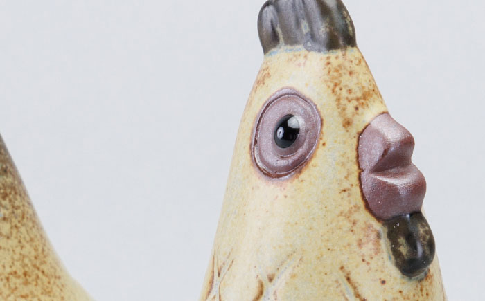 【瀬戸焼】 置物 ニワトリ 大 【かしわ窯】 / インテリア 雑貨 オブジェ ギフト / 瀬戸市 [BBAJ038]