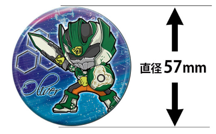 陶神オリバーマフラータオル2枚+缶バッジセット / タオル マフラータオル 陶神オリバー 缶バッジ ヒーロー ご当地 キャラクター / 瀬戸市 / IZZAO's WORKS [BBAO008]