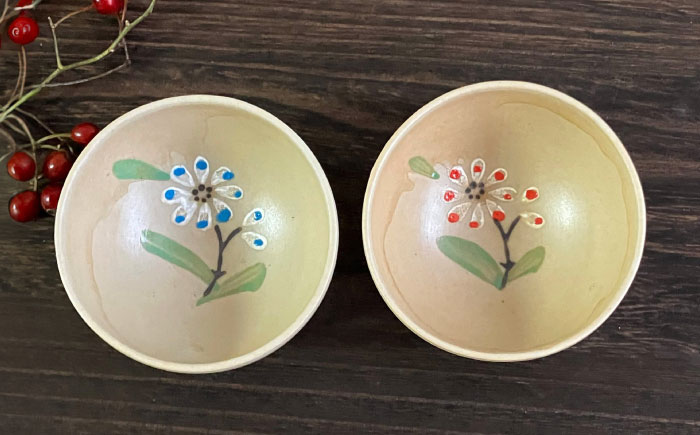 【瀬戸焼】一凛の花ビスク 片口丸型酒器セット【まるたか水野コーポレーション】 / 徳利 お猪口 盃 陶器 [BBBF008]