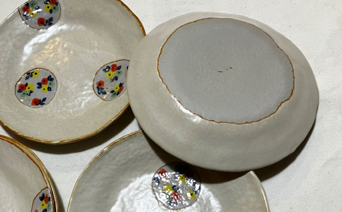 【瀬戸焼】丸紋花 取り皿5点セット 15cm【まるたか水野コーポレーション】 / 食器 皿 取り皿 陶器 [BBBF012]