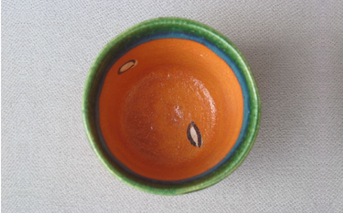 【瀬戸焼】手造り 鳴海織部丸紋呑み【山長陶苑】 / 焼き物 やきもの 湯呑 湯飲み [BBBH020]