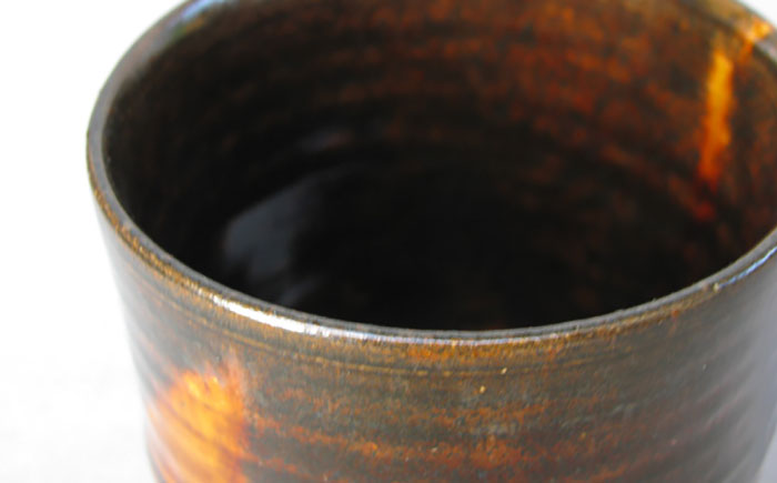 【瀬戸焼】鉄釉面取湯呑 【山長陶苑】 / 湯呑 湯呑み 食器 和食器 / 瀬戸市 [BBBH040]