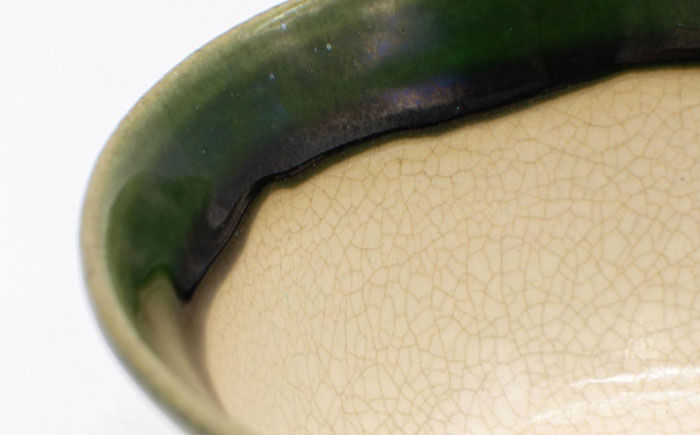 【瀬戸焼】織部竹絵飯碗 【山長陶苑】 / 碗 茶碗 ご飯茶碗 食器 和食器 / 瀬戸市 [BBBH051]