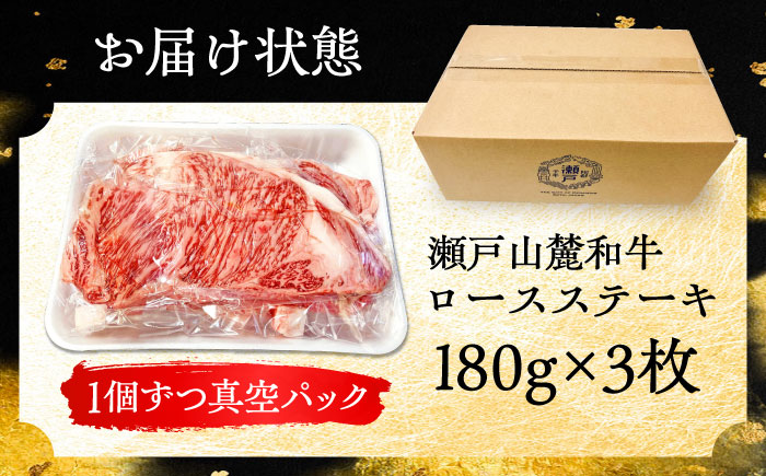 瀬戸山麓和牛ロースステーキ用（180g×3枚）/ 牛肉 お肉 国産 冷凍 / 瀬戸市 / 関屋精肉店 [BBBQ044]