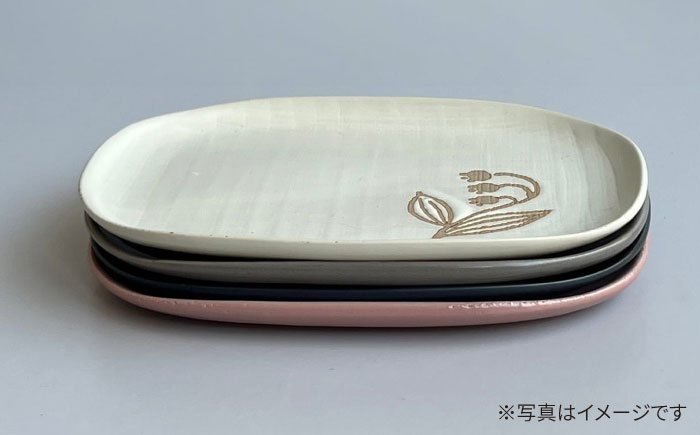 【瀬戸焼】 suzuran 中皿 2枚 (桃) 【カネ三商店】 / 食器 皿 プレート ギフト / 瀬戸市 [BBDD082] 桃