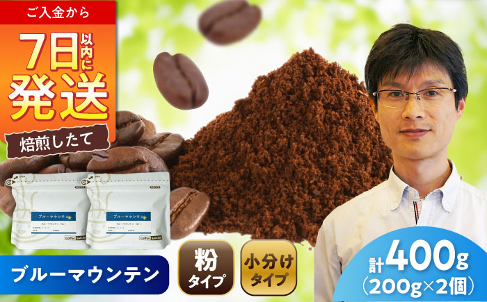 ブルーマウンテンNo.1 コーヒー粉 200g×2個 (粉/中挽き) / 珈琲 コーヒー 粉 / 瀬戸市 / Ｃｏｆｆｅｅ　ＳＡＫＵＲＡ [BBAB086] 【粉】400g