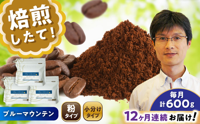 【全12回定期便】ブルーマウンテンNo.1 コーヒー粉 200g×3個 (粉/中挽き) / 珈琲 コーヒー 粉 / 瀬戸市 / Ｃｏｆｆｅｅ　ＳＡＫＵＲＡ [BBAB093] 粉