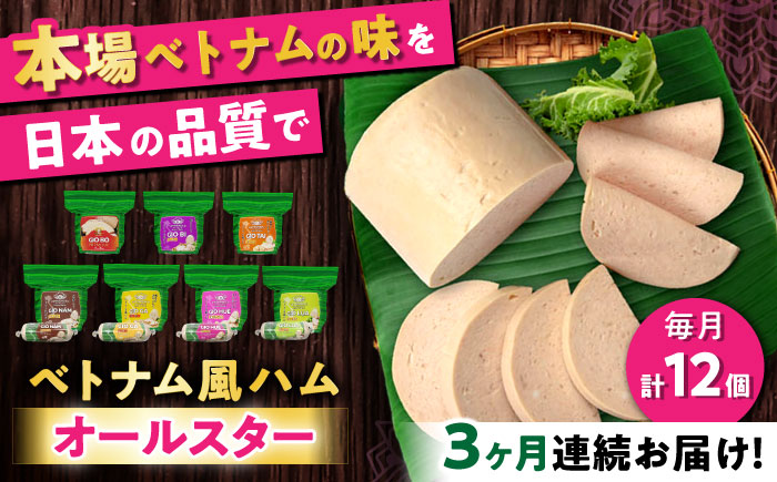 【全3回定期便】ベトナムハム オールスターセット / ハム はむ ベトナム ベトナム料理 / 瀬戸市 / 株式会社フードフォース [BBBE016]