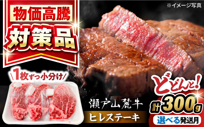 希少部位 瀬戸山麓牛ヒレステーキ用300g（100g×3枚）/ 牛肉 冷凍 フィレ 国産 / 瀬戸市 / 関屋精肉店 [BBBQ021]