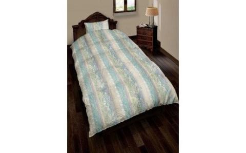 羽毛布団リフォーム　シングルサイズ150×210　柄：ペイズリー柄（２１７３６）　色：ブルー