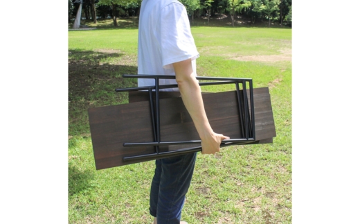 アイアンレッグラック（2段） ダークブラウン(DB) ILR2-DB