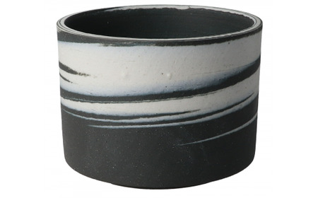 多治見市×春日井市コラボ 【美濃焼】 MINO MAKELAY Mサイズ 鉢 黒土マーブル ×【日本有数のサボテン産地】 春日井市の名店 後藤サボテン