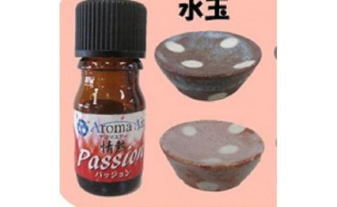 初！陶芸とコラボ！美濃焼のアロマとディフューザーのセット：十草紅色