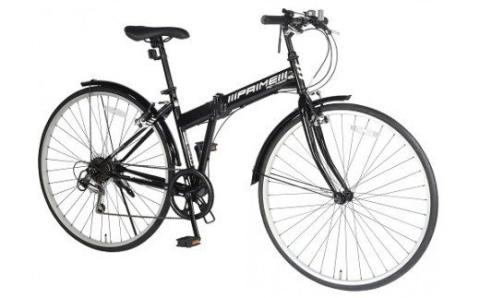 700C６スピード折りたたみクロスバイク　色：ブラック※沖縄・離島への発送はできません・ご了承ください。