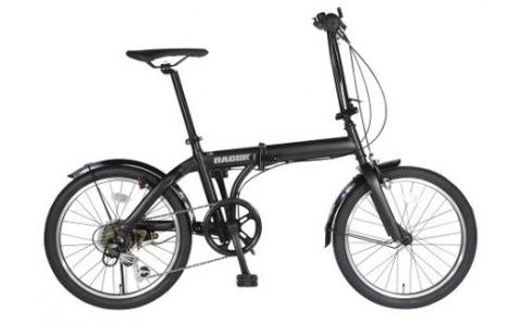 BAGGIO　防災対応20型６スピードノンパンク折りたたみ自転車　色：ブラック※沖縄・離島への発送はできません・ご了承ください。