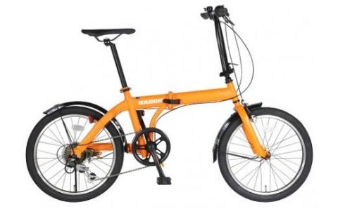BAGGIO　防災対応20型６スピードノンパンク折りたたみ自転車　色：オレンジ※沖縄・離島への発送はできません・ご了承ください。