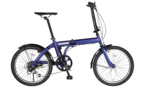 BAGGIO　防災対応20型６スピードノンパンク折りたたみ自転車　色：ブルー※沖縄・離島への発送はできません・ご了承ください。