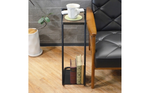 アイアンレッグサイドテーブルHigh ダークブラウン(DB) ILST-H-DB