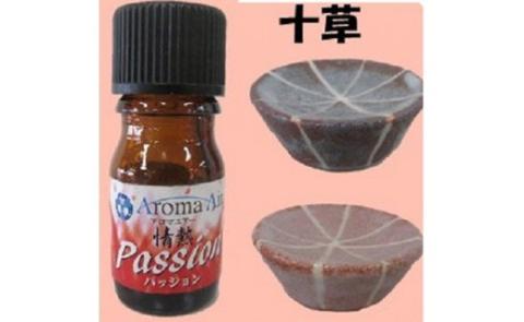 初！陶芸とコラボ！美濃焼のアロマとディフューザーのセット：水玉紅色