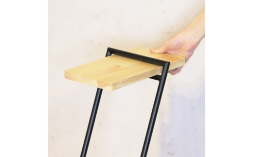 アイアンレッグサイドテーブルHigh ナチュラル(NA) ILST-H-NA