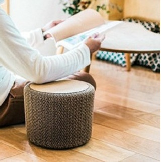 完成品「Corncob Stool」