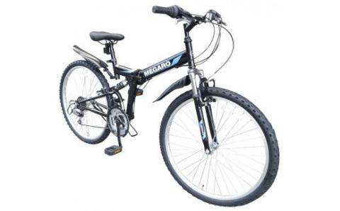 MEGARO　防災対応26型18スピードノンパンク折りたたみマウンテンバイク　色：ブラック※沖縄・離島への発送はできません・ご了承ください。