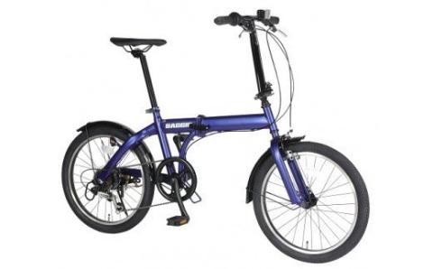BAGGIO　防災対応20型６スピードノンパンク折りたたみ自転車　色：ブルー※沖縄・離島への発送はできません・ご了承ください。