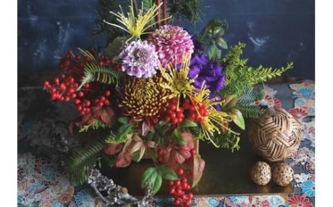 ■お正月限定■ [ お任せ ] 華やかフラワーアレンジメント ※2025年12月下旬に順次発送予定 ※12月31日までにお届け