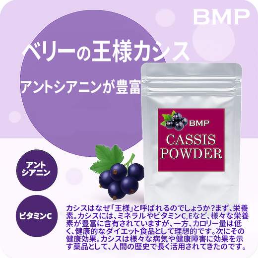 BMP カシスパウダー1kg（100g×10袋）（カシス濃縮果汁粉末）