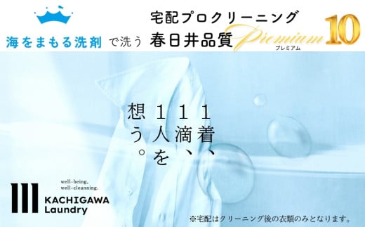 宅配クリーニング　春日井品質プレミアム（10点コース）