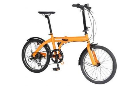 BAGGIO 防災対応20型6スピードノンパンク折りたたみ自転車 色:オレンジ※北海道・沖縄・離島の発送はできません・ご了承ください。