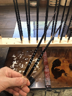 螺鈿(らでん)うるし塗り 夫婦箸 黒と朱溜塗