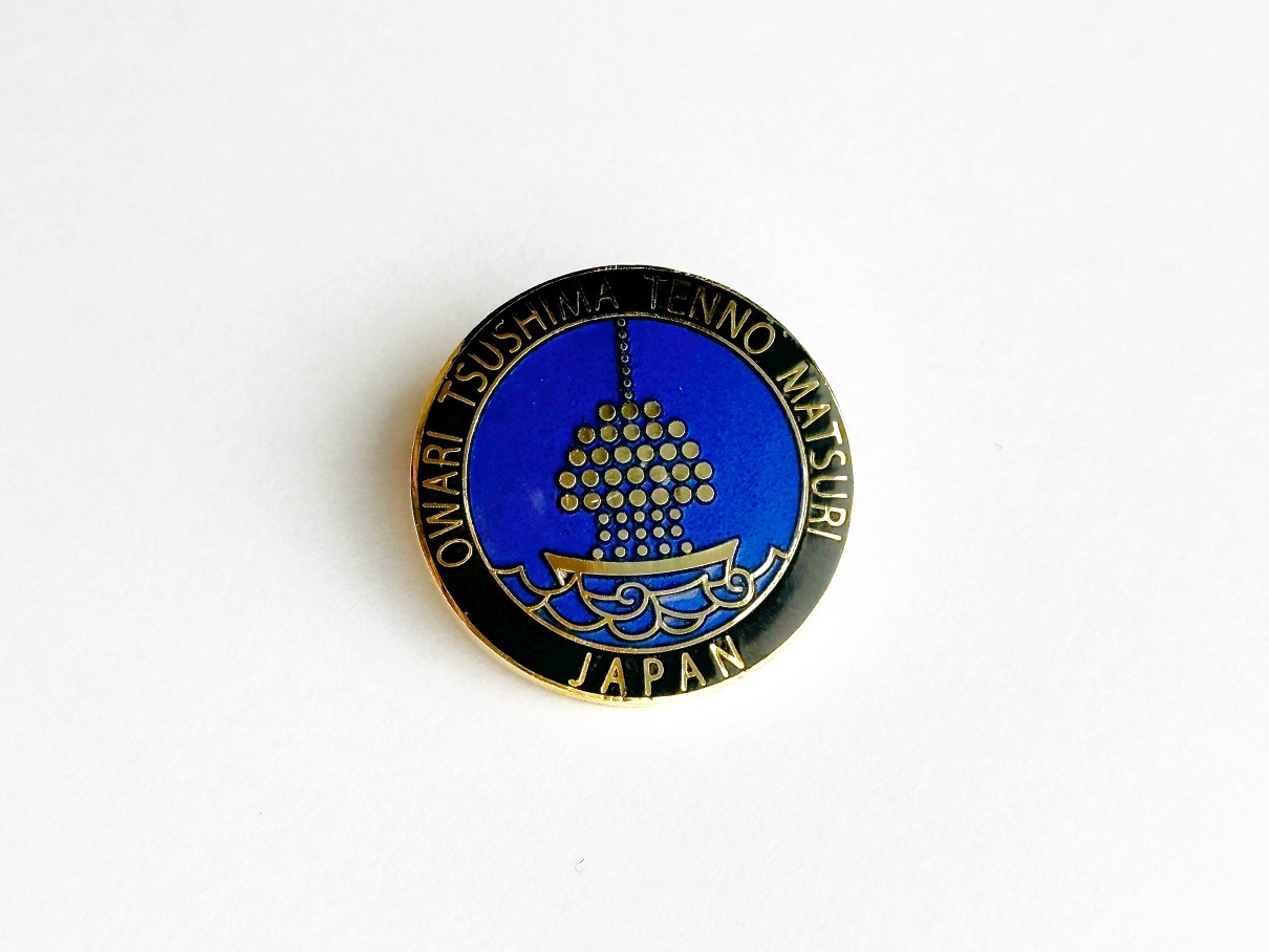 【尾張津島天王祭】七宝焼タイタック【紺青】