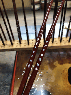 螺鈿(らでん)うるし塗り 夫婦箸 黒と朱溜塗